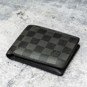 Louis Vuitton Mens Damier BiFold Graphite Wallet